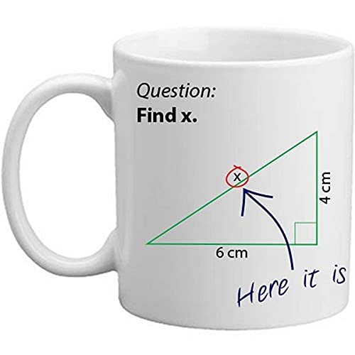 FreeLogix Find X Novelty Mathematics Maths Question Teacher Professor Student Gift Mug - 11oz Present Mug