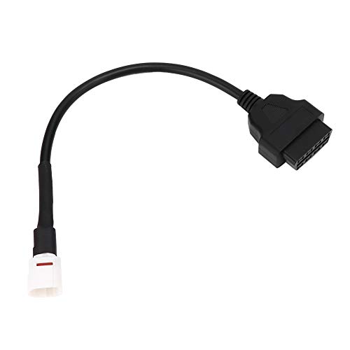 OBD2 故障診断機 診断ケーブル オートバイ 4ピン 診断スキャナーケーブル 障害 故障コード ケーブル ヤマハMT10/FZ10 2016/XSR 900/MT09/XSR700/MT07/FJR1300/R1/R6/XT1200ZE/TMAX 530/MT25/MT-09/MT-25など