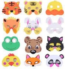 Diamante Crafts Woodland Animal Cardboard Masks Pack 12 Kids 3+