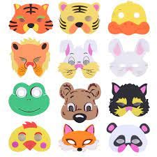 Diamante Crafts Woodland Animal Cardboard Masks x12 - Pack of 12, Fits Kids 3+