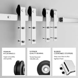 SMARTSTANDARD 8ft Siliding Barn Door Hardware Kit