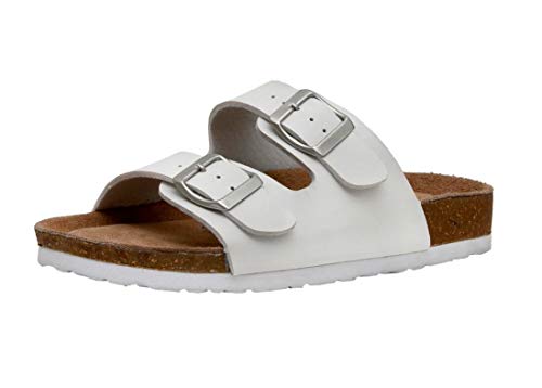 CUSHIONAIRE Womens Lane Cozy Cork Footbed Sandal with Faux Fur Lining and Comfort Clothing 