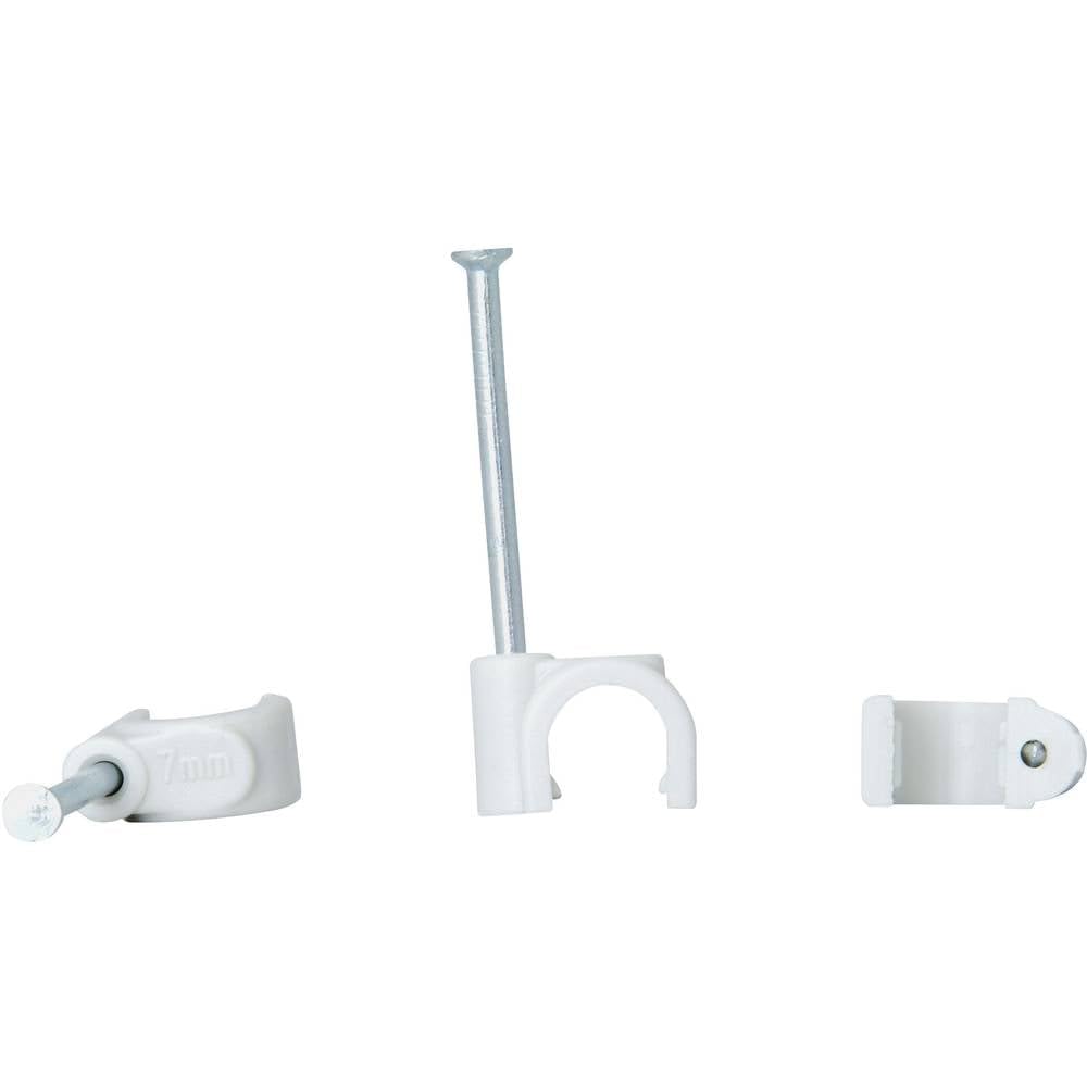 Kopp 342604087 ISO Clamps Clips 4-7 mm with Steel Nails 30 mm Pack of 50 Grey