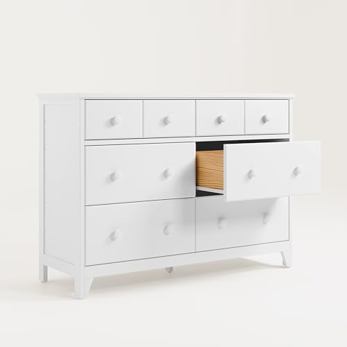 Storkcraft Moss 6 Drawer Universal Double Dresser (White) GREENGUARD