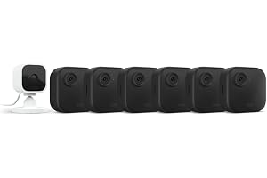 Blink Outdoor 4 (4th Gen) + Blink Mini â€“ Smart security camera, two-way talk, HD live view, motion detection, set up in minutes, Works with Alexa â€“ 6 camera system + Mini (White)