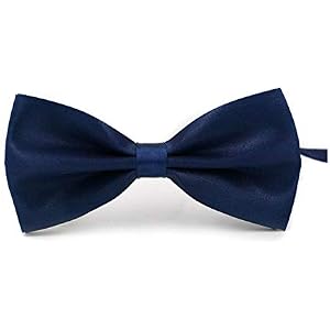 1pc Double Layered Bow Tie Adjustable Men Solid Color Wedding Party Dress Accessories