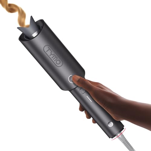 TYMO CURLPRO Automatic Hair Curler – Portable 25 mm Automatic Hair Styler, 160 – 210 °C, Large Curls Easily, Ceramic Curling Tongs, Anti-scald, Metallic Grey