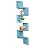 Corner Shelf, Greenco 5 Tier Floating Shelves for