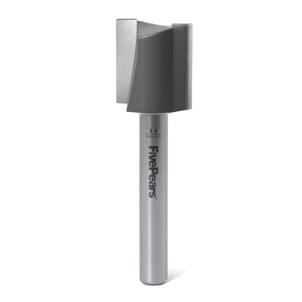 Photo 1 of FivePears Straight Router Bits 1/4 Inch Shank Double Flute, 3/4 Inch Cutting Diameter, 3/4 Inch Cutting Length, Used for Create Groove, Dado or Hollow