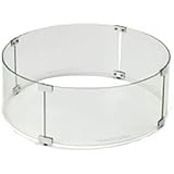 HPC Fire Round Fire Pit Glass Wind Guard (WG30-RD), 30-Inch