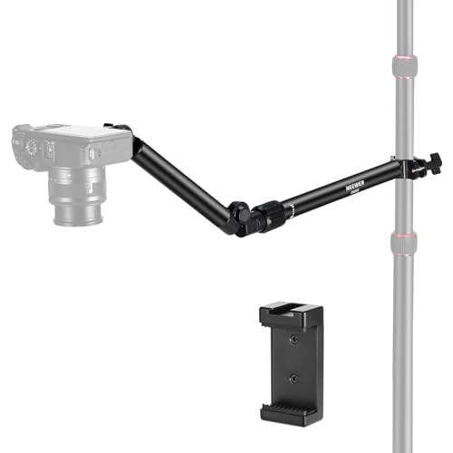 NEEWER Overhead Camera Mount Arm with Phone Clip, 22