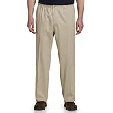 Harbor Bay by DXL Men's Big and Tall Elastic-Waist Pants