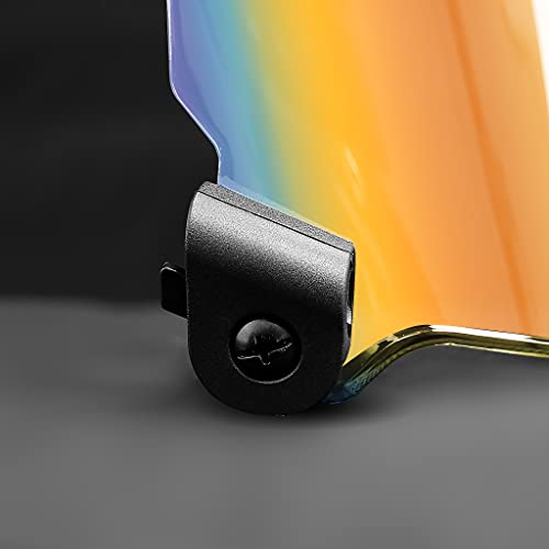 EliteTek Football Facemask Visor Color Tinted EyeShield for Football Helmet Clear Orange