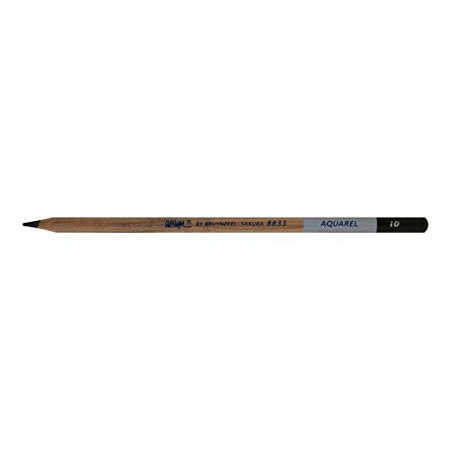 Royal Talens Bruynzeel Aquarelle Pencil, 3.7mm Core, Black #10 (883510K)