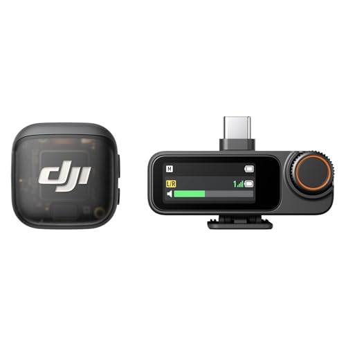 Mic 3 (1 TX + 1 RX), microfono lavalier wireless per iPhone/fotocamera/Android, ultraleggero, maggiore autonomia operativa e ricarica veloce, trasmissione da 400 m