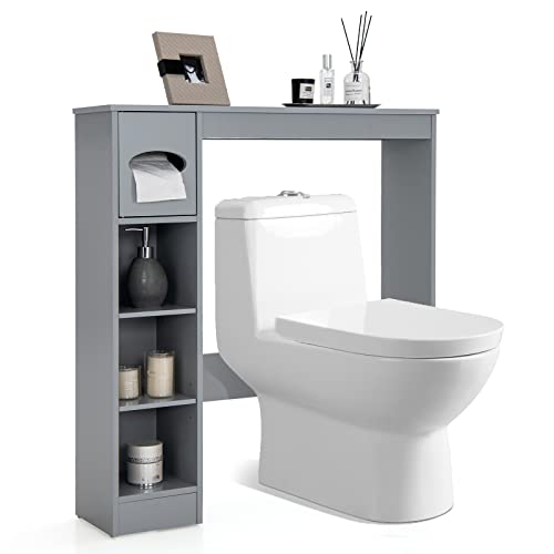 Giantex Over The Toilet Storage Cabinet, Freestanding Toilet Cabinet ...
