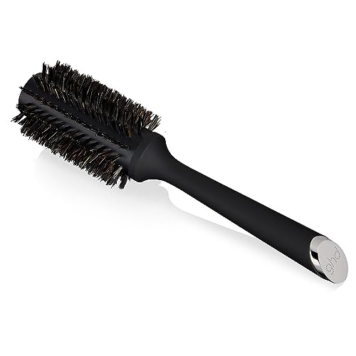 ghd the smoother - natural bristle brush: Naturhaarborsten Rundbürste, 35 mm Durchmesser, für viel Volumen & geschmeidigere Formen, ideal für kurzes b