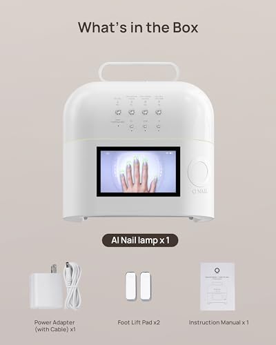 UV LED Nail Lamp for Gel Nails - O NAIL SUNX PRO MAX Cordless Rechargeable Nail Dryer with AI Curing, HD Display, 109 LEDs, 73Wh Battery, for Gel Polish, Builder, Base & Top Coat [White]