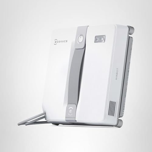 ECOVACS WINBOT Mini Robot Limpiacristales - Diseño Compacto, Boquillas Dobles con Pulverizador Ultrasónico, Sistema de Protección de 9 Etapas, Planificación Inteligente de Caminos, 3 Modos de Limpieza, Sistema Antideslizante