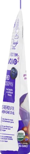 HAPPY BABY ORGANICS BABY SNACKS, GREEK YOGIS, FREEZE DRIED YOGURT &VEGGIE FRUIT SNACKS, GLUTEN FREE BABIES 9+ MONTHS, BLUEBERRY & PURPLE CARROT, 1 OUNCE