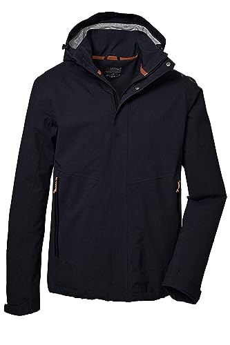 killtec Hombre Chaqueta funcional/chaqueta de exterior con capucha desmontable KOS 53 MN JCKT, dark navy, L, 41333-000