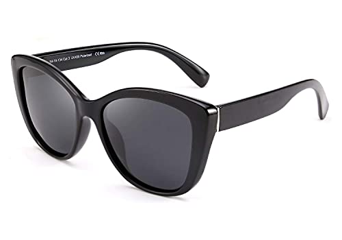 FEISEDY Gafas de sol polarizadas, estilo clásico Jackie O lentes de sol ojo de gato para mujer B2451