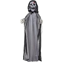 Haunted Hill Farm 6-Ft. Crab The Animated Skeleton Reaper with Moving Rib Cage | Indoor or Covered Outdoor Halloween Decoration | Battery Operated | Festive Holiday Decor | HHRPR-18FLSA, Multicolor Haunted Hill Farm 6-Ft. Crab The Animated Skeleton Reaper with Moving Rib Cage | Indoor or Covered Outdoor Halloween Decoration | Battery Operated | Festive Holiday Decor | HHRPR-18FLSA, Multicolor