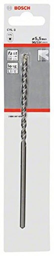 Bosch 2608597678 CYL-3 Concrete Drill Bit, 5.5mm x 90mm x 150mm, Silver