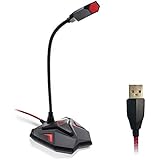 Qiyin G55 USB Condenser Microphone for Computer (Mac &amp; PC) with LED Light, Podcast, Streaming, Gaming, Voiceover, Interview, Vocal and Recording, Plug and Play