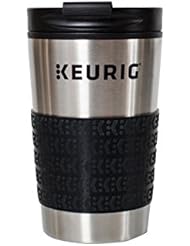 Keurig 12oz Stainless Steel Insulated Coffee Travel Mug, Fits Under Any Keurig K-Cup Pod Coffee Maker (including K-15/K-Mini),  Silver