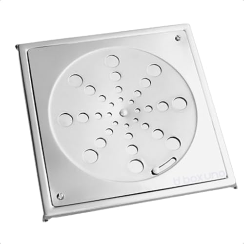 Ralo Grelha Quadrada Tampa Ralo 15x15cm Com Caixilho Ralo Banheiro Com Porta Grelha Abre e Fecha Anti Odor Em Aço Inox 430 Polido Resistente à Corrosão
