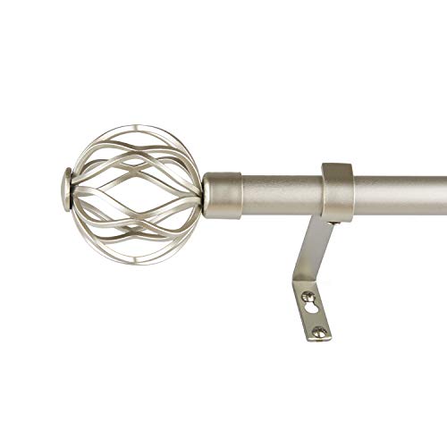 WL.Rocaille 3/4 Inch Curtain Rods Single Window Rod 2848 Inches