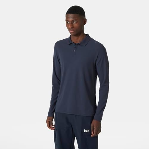 Men's Crewline LS Polo, Navy, L
