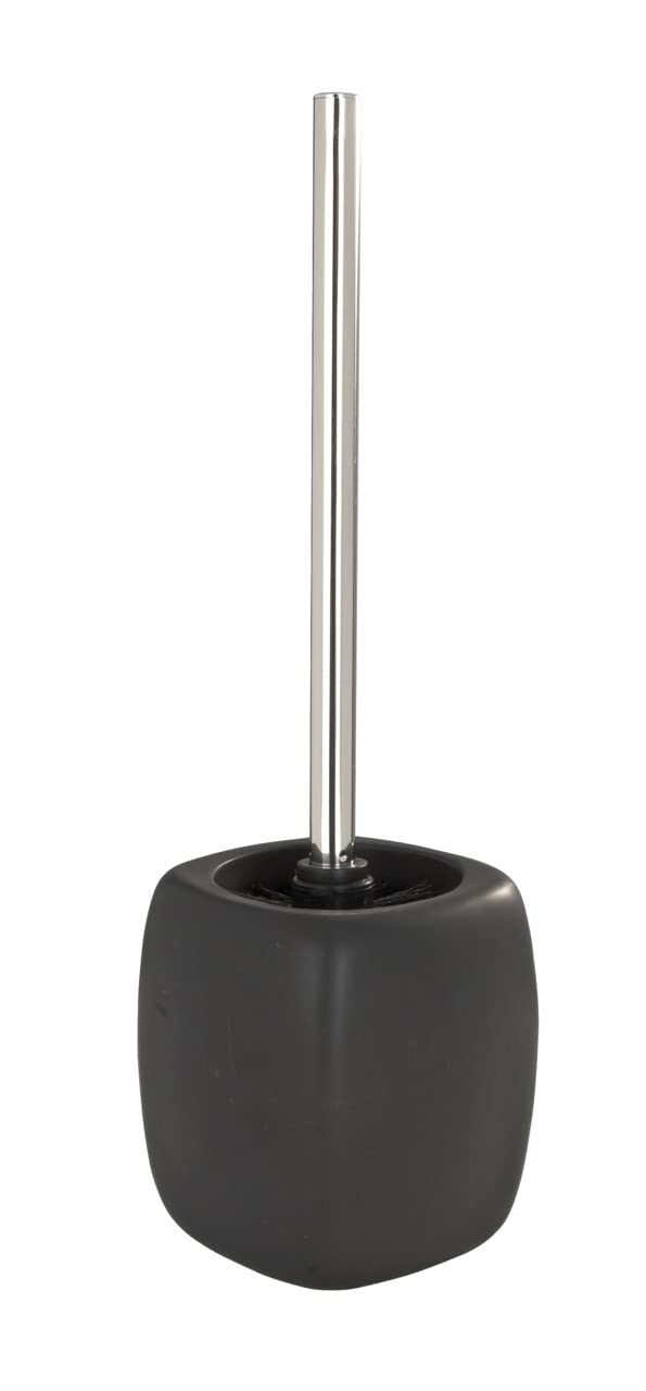 WENKO 20024100 Toilet Brush Faro Black - Ceramic, 12 x 40 x 12 cm, Black