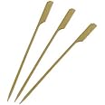 Bamboo Paddle Pick Skewer (Case of 100), PacknWood - Biodegradable Wood Sticks for Appetizers, Drinks (4.1") PK209BBTG105