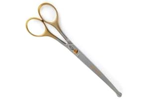 Dubl Duck Stainless Steel Ultra Gold Curved Pet Shears with Ball Tip, 6-1/2-Inch