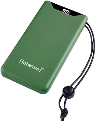 Powerbank F10000 - Bateria Externa com PD (20 W) e QC (18 W), Conector USB-C e USB-A, 10000 mAh, Cor Verde