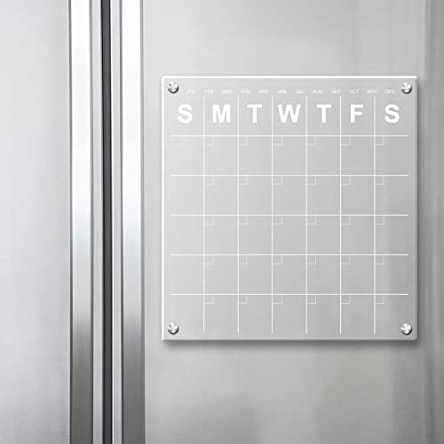 YAGELI Clear Acrylic Dry Erase Board,12 * 12Inch Acrylic