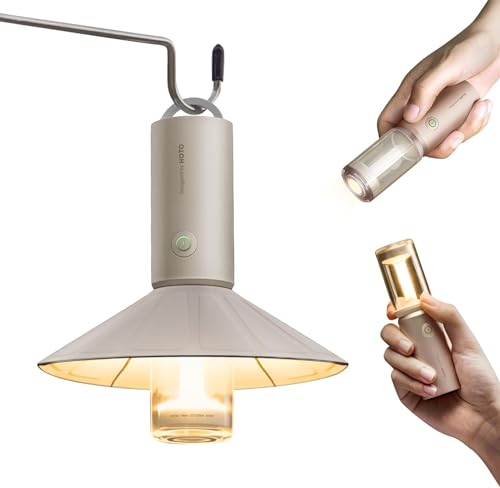 Aufladbare Campinglampe, Tragbare Laterne, 3 Modi, IPX6 Wasserdicht