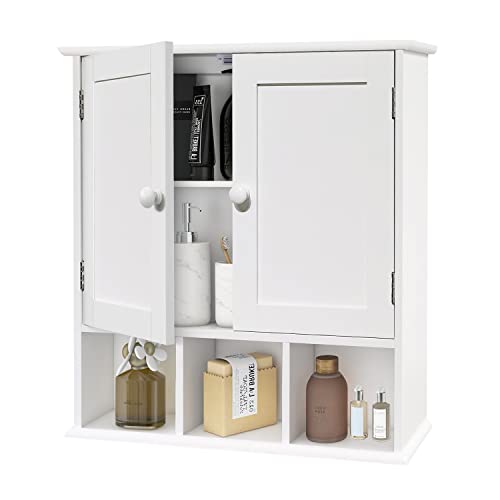 TaoHFE Bathroom Cabinet,Bathroom Wall Cabinet with 2 Door Adjustable ...