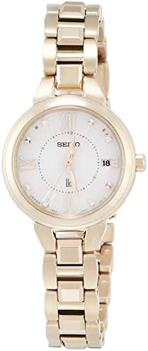 [セイコーウォッチ] 腕時計 ルキア ソーラー電波 ダイヤモンド入り白文字盤 サファイアガラス SSVW148 レディース ゴールド