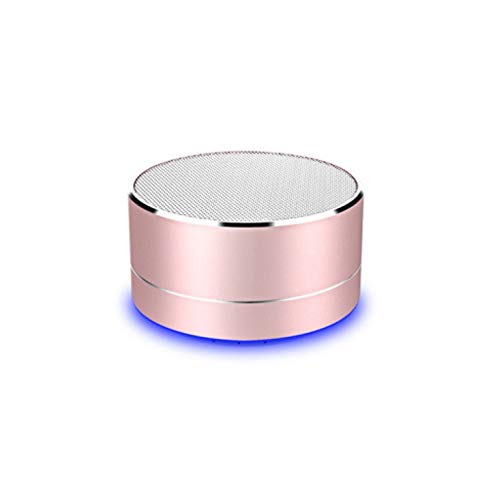 Metal Bluetooth Speaker for Wiko View 3 Smartphone USB Port TF Card Auxiliary Speaker Micro Mini (Pink)