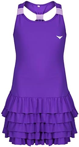Bace Girls Tennis Dress with Underpants, Girls Golf Dress, Frill Tennis Dress with Shorts