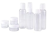 Set of 7 - Clear Plastic Travel Size Empty