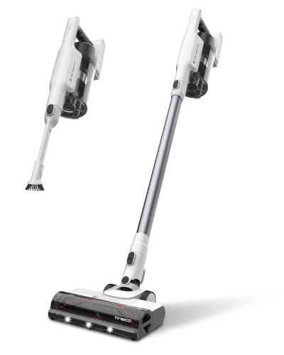 Tineco A20 Cordless Stick Vacuum Cleaner, Powerful Suction, 3 Modes for Multi-Level Messes, 1L Larger Dustbin, Ergonomic Dual-Handle Design, Wall-Mount Dock, LED Headlight