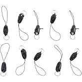 Weicoca 10Pcs Black Detachable Buckle Mobile Phone Accessories, Small Sling Anti-Lost Lanyard Cords, Pendant Buckle Small Sling, Used for Mobile Phone Pendants and Key Chains
