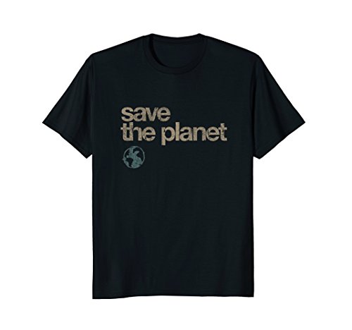 Vintage Save the Planet Shirt Save the Earth Distress Shirt T-ShirtOEKO-TEX STANDARD 100