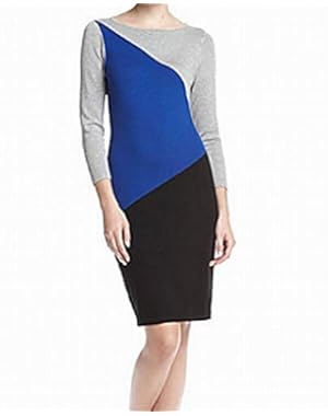 Women's Colorblock Knit Sweater Dress