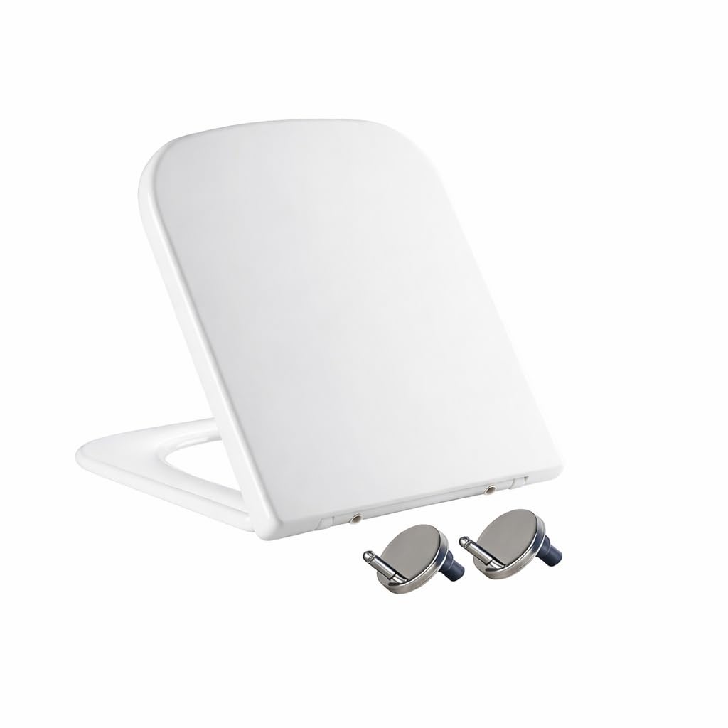 Mass Dynamic Square Toilet Seat for Square Pans, Soft Close, Quick Release, Top Fixing, 40 x 36 cm, White — image 1