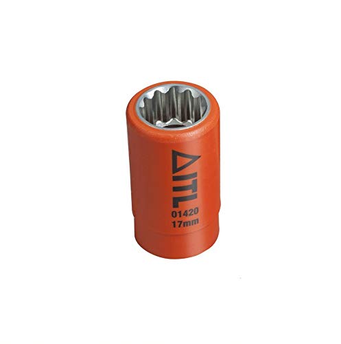 ITL Insulated Tools Insulated 3/8" Drive Socket 19mm – VDE Certified High-Voltage Safe Compact and Durable